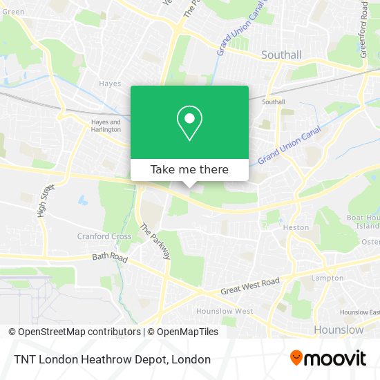 TNT London Heathrow Depot map
