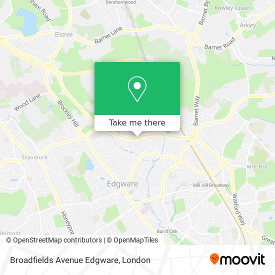 Broadfields Avenue Edgware map