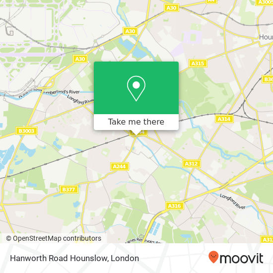 Hanworth Road Hounslow, Feltham Feltham map