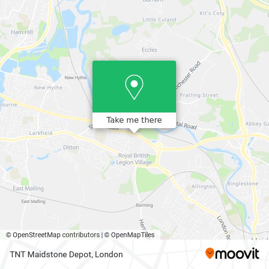 TNT Maidstone Depot map