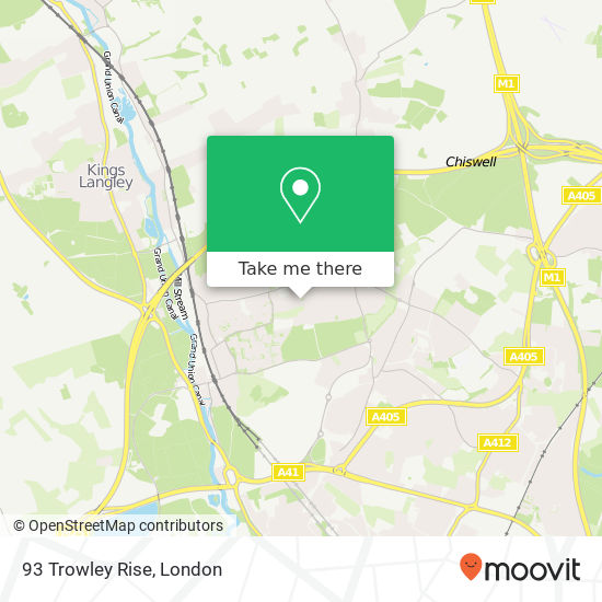 93 Trowley Rise, Abbots Langley Abbots Langley map