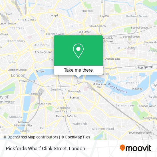Pickfords Wharf Clink Street map