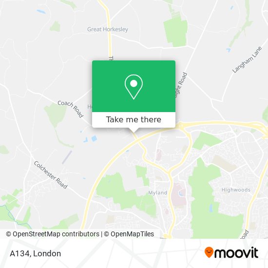 A134 map