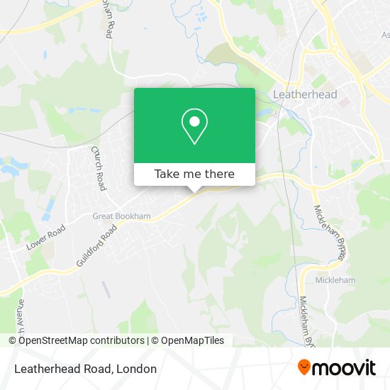 Leatherhead Road map