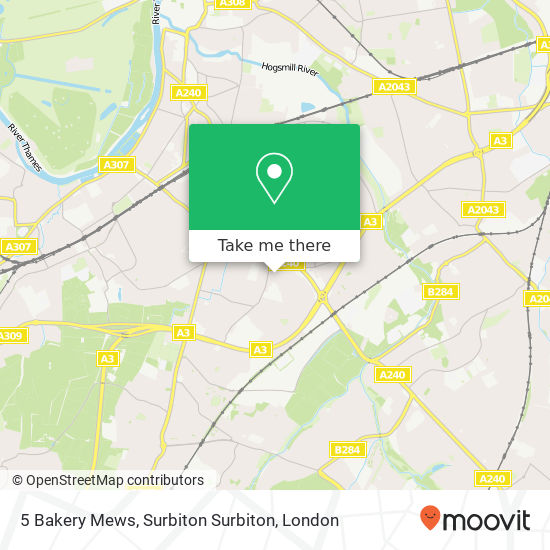 5 Bakery Mews, Surbiton Surbiton map