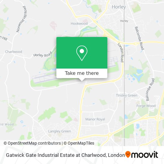 Gatwick Gate Industrial Estate at Charlwood map