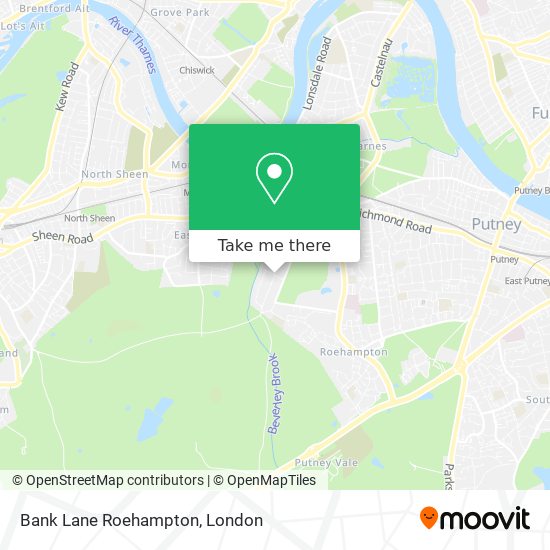 Bank Lane Roehampton map