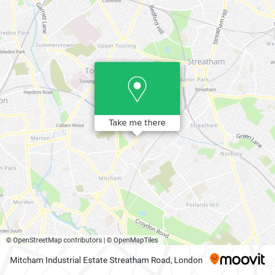 Mitcham Industrial Estate Streatham Road map