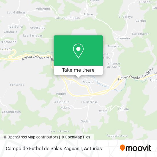Campo de Fútbol de Salas Zaguán I map