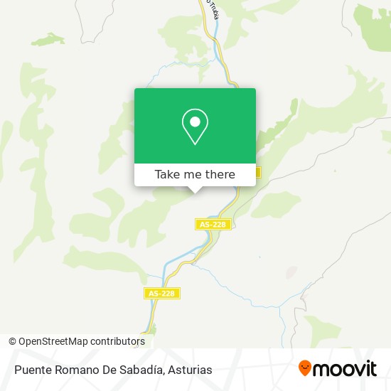 Puente Romano De Sabadía map