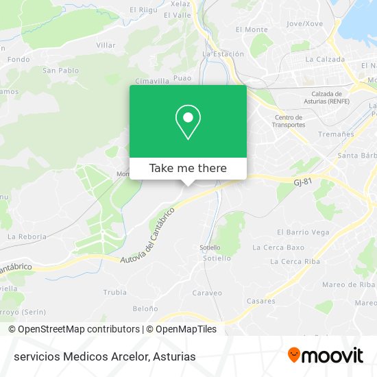 servicios Medicos Arcelor map