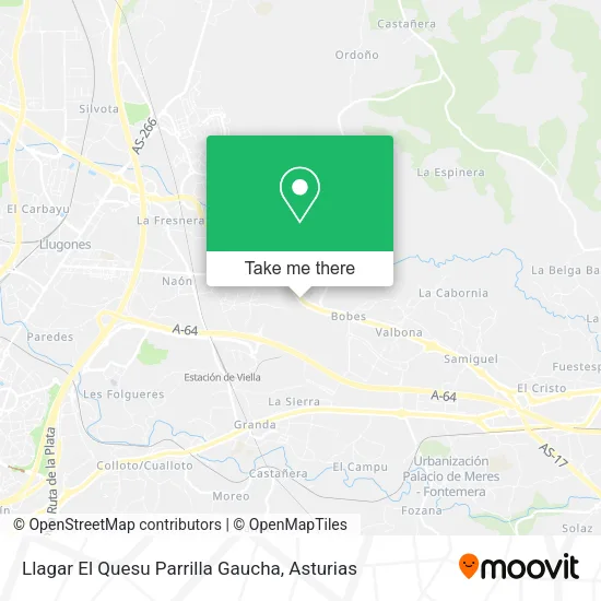 mapa Llagar El Quesu Parrilla Gaucha