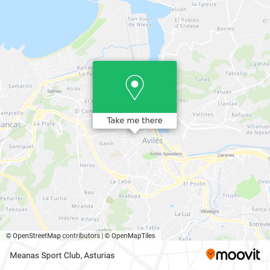 Meanas Sport Club map