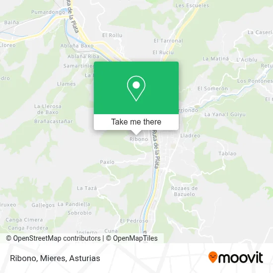 Ribono, Mieres map