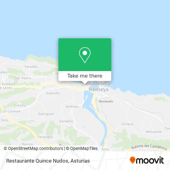 Restaurante Quince Nudos map