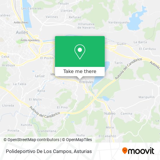Polideportivo De Los Campos map