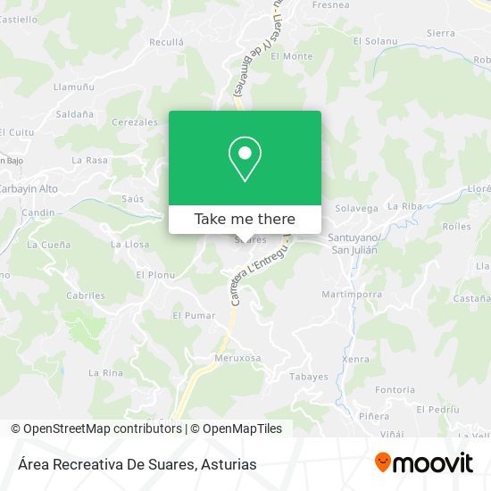 Área Recreativa De Suares map