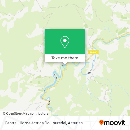 Central Hidroeléctrica Do Louredal map