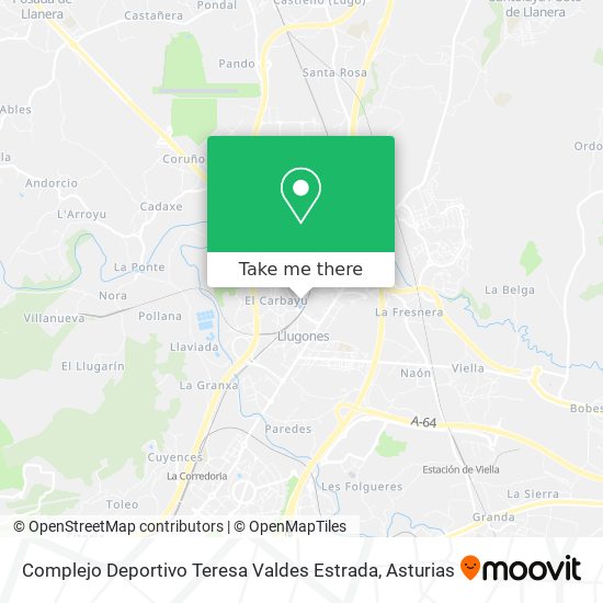 mapa Complejo Deportivo Teresa Valdes Estrada