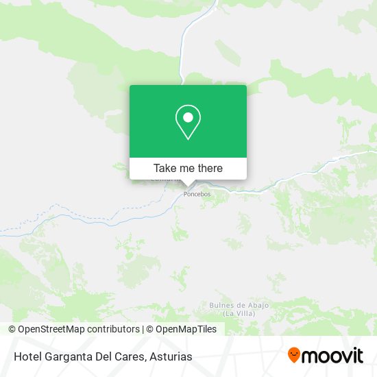 Hotel Garganta Del Cares map
