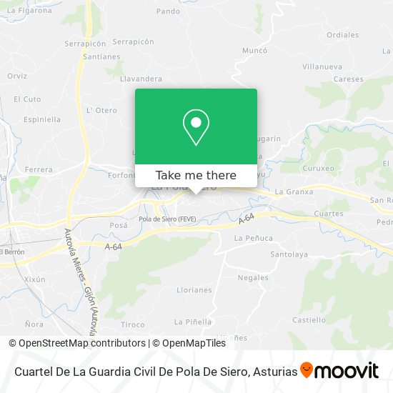 Cuartel De La Guardia Civil De Pola De Siero map