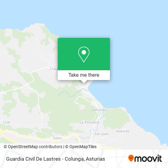 Guardia Civil De Lastres - Colunga map