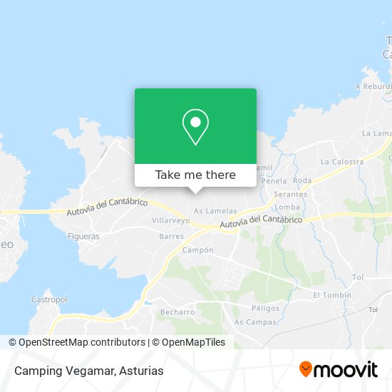 Camping Vegamar map