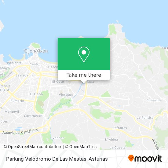 Parking Velódromo De Las Mestas map