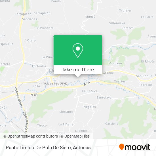 Punto Limpio De Pola De Siero map