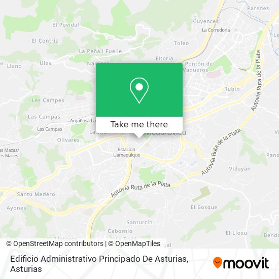 Edificio Administrativo Principado De Asturias map