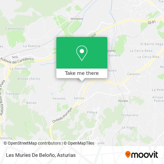 Les Muries De Beloño map