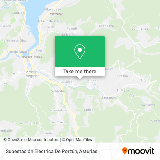 Subestación Eléctrica De Porzún map