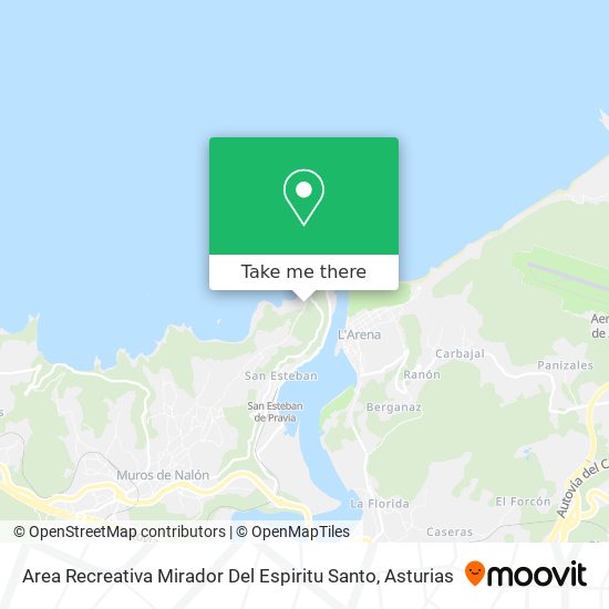 Area Recreativa Mirador Del Espiritu Santo map