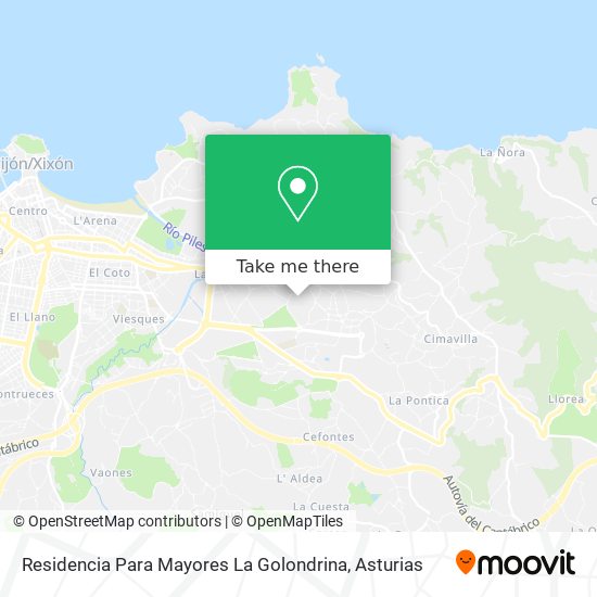 Residencia Para Mayores La Golondrina map