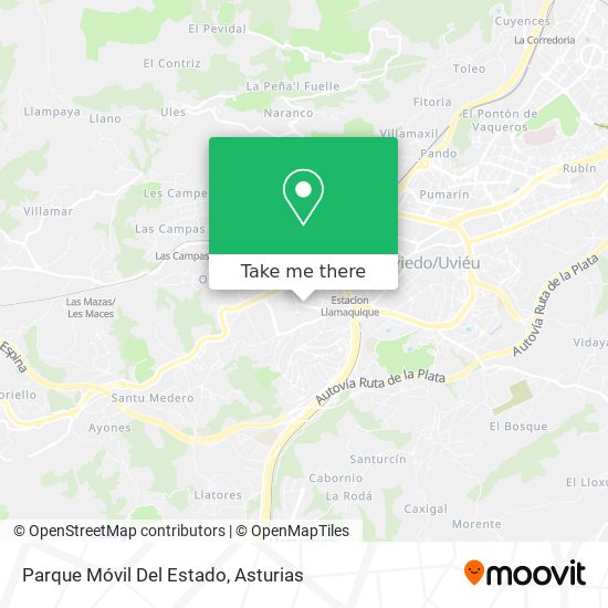 Parque Móvil Del Estado map