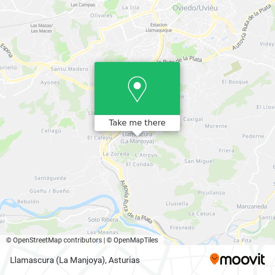 mapa Llamascura (La Manjoya)