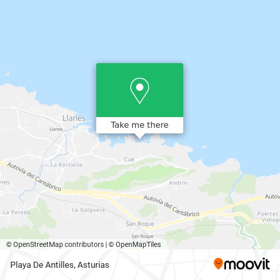 mapa Playa De Antilles
