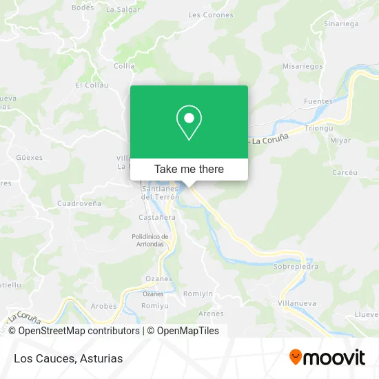Los Cauces map