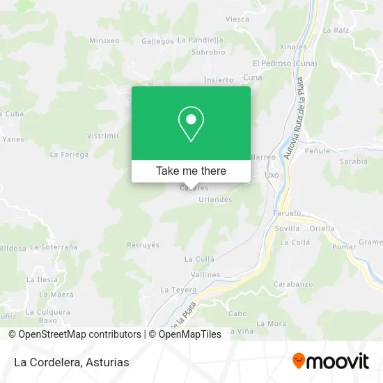 La Cordelera map