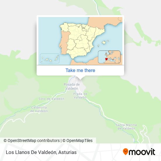 Los Llanos De Valdeón map