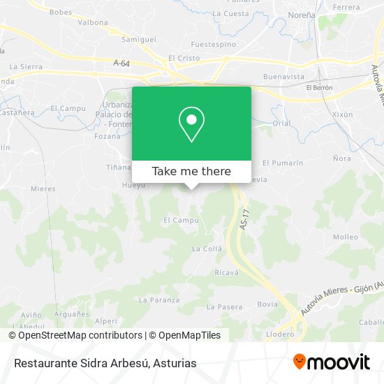 Restaurante Sidra Arbesú map