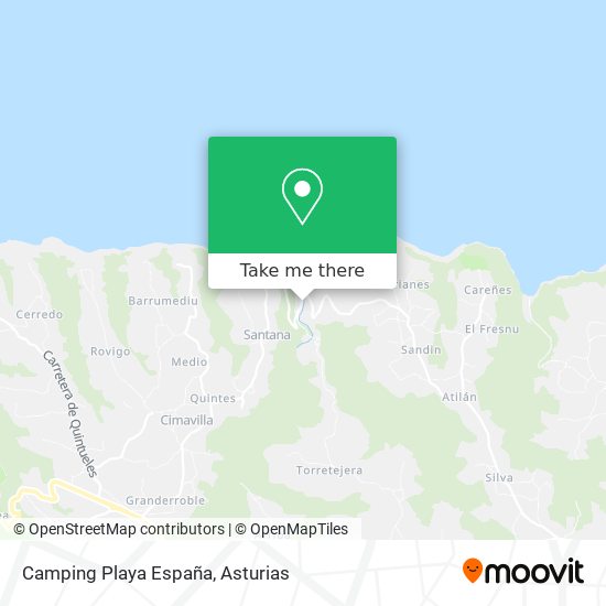 Camping Playa España map