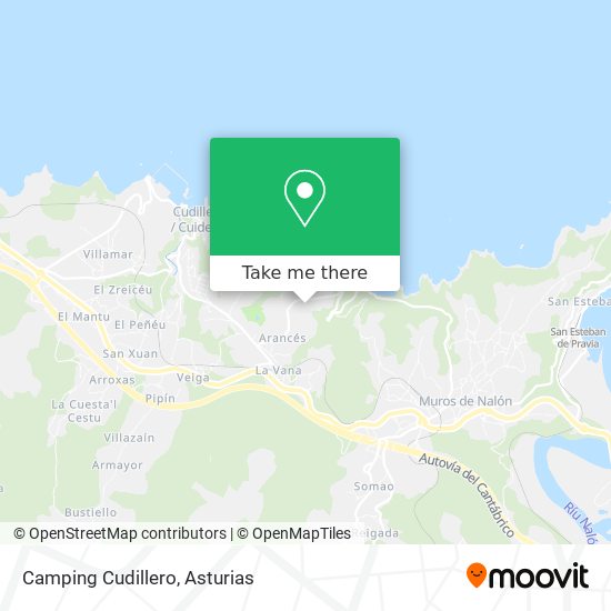 mapa Camping Cudillero