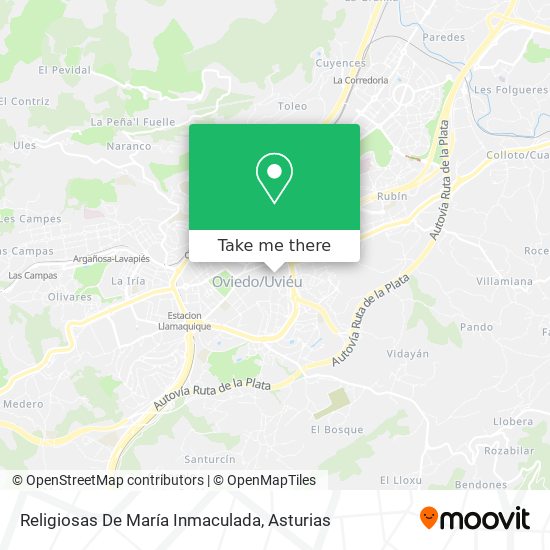 mapa Religiosas De María Inmaculada