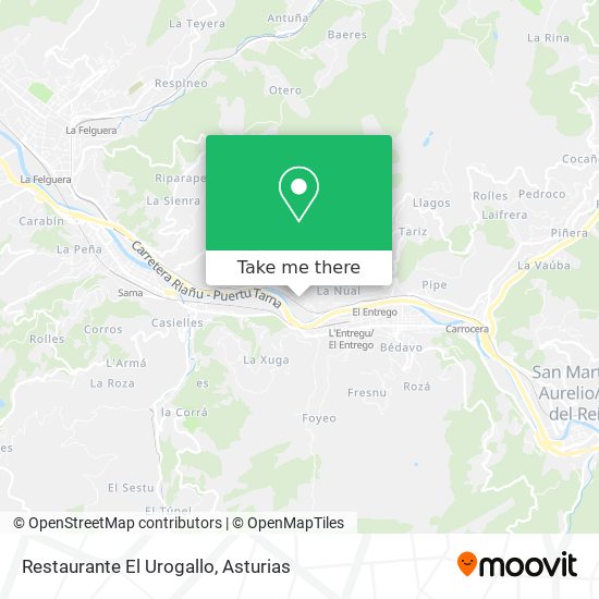 Restaurante El Urogallo map