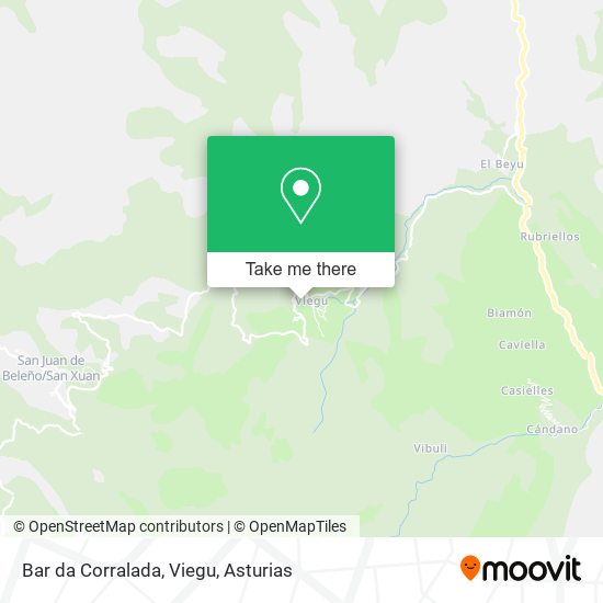 mapa Bar da Corralada, Viegu