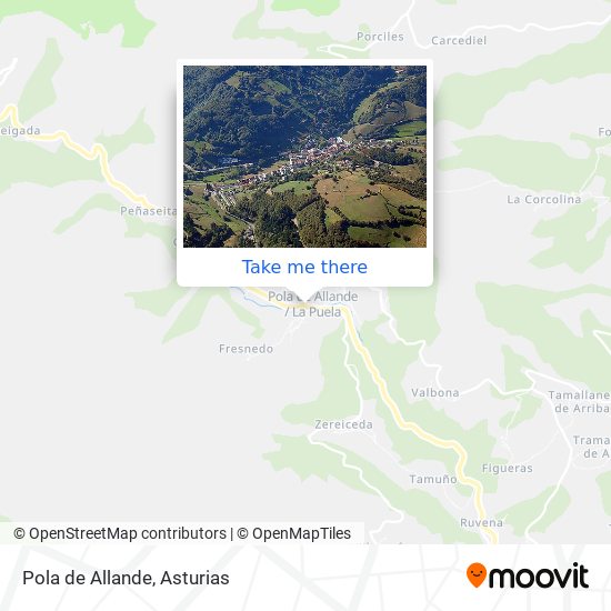 Pola de Allande map