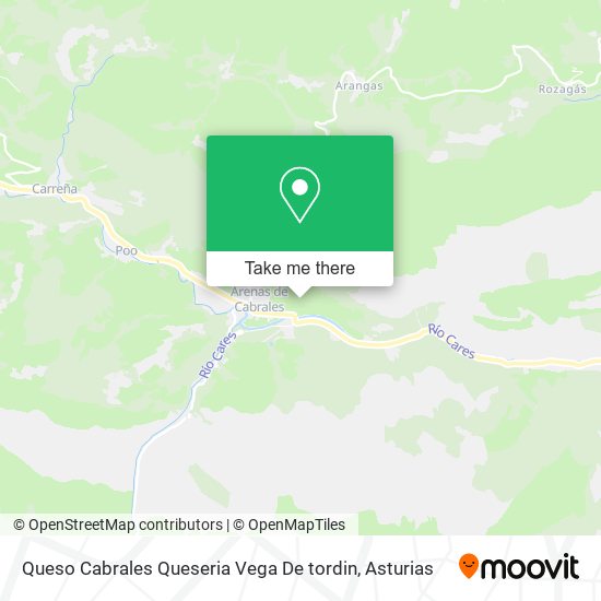 Queso Cabrales Queseria Vega De tordin map