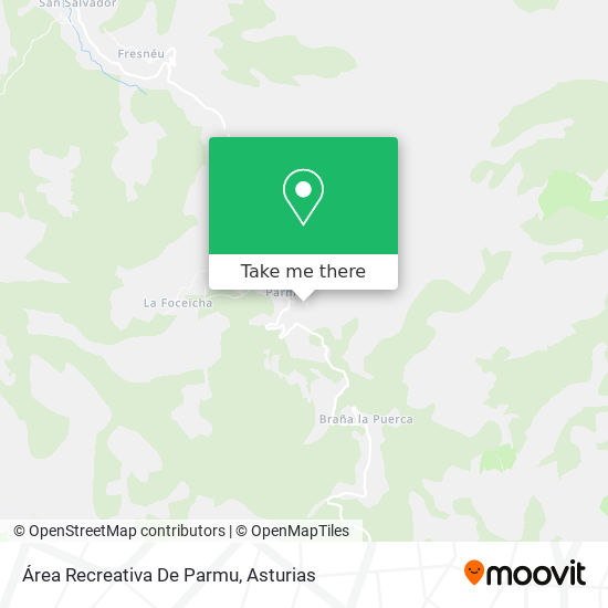 Área Recreativa De Parmu map