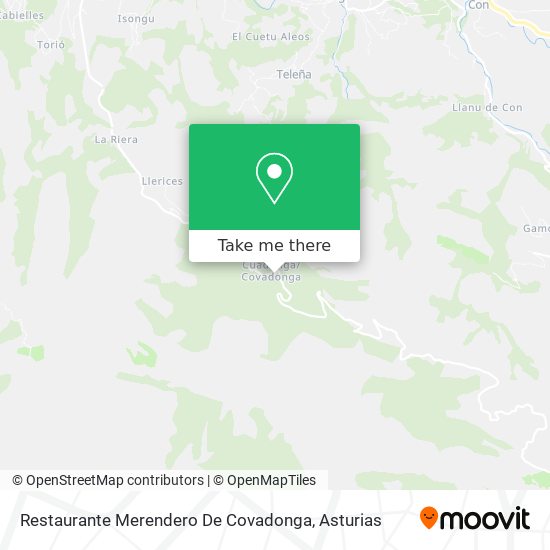 Restaurante Merendero De Covadonga map